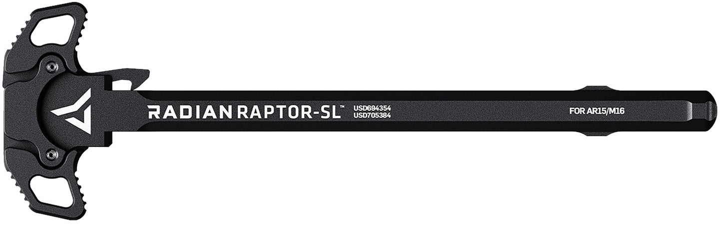 Radian Weapons R0176 Raptor SL Ambi Charging Handle, Black, Slim Line Handles, Fits Mil-Spec AR-15/M16 Platform