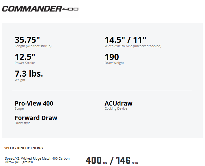Wicked Ridge Commander 400