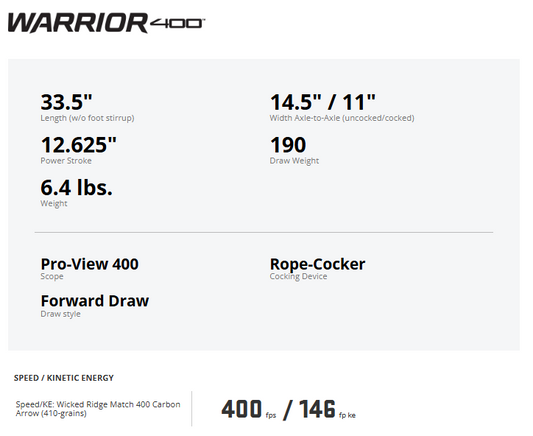 Wicked Ridge Warrior 400