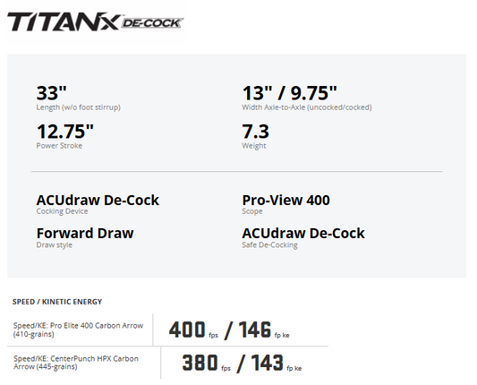 Ten Point Titan X De-Cock
